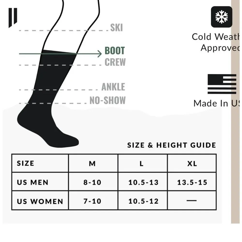 Hollow Alpaca Boot Socks M & Large Grey Men 10-13 Women 10-12 NWT IN PACKAGING_3